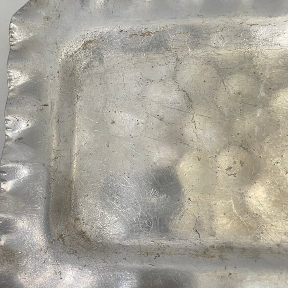 Cromwell Hand Wrought Hammered Aluminum Tray Vintage Decor - Picture 2 of 4